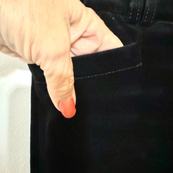 GORGEOUS  #FALL2025  BANANA REPUBLIC   BLACK VELVET TROUSER/PANTS  SIZE: 0  #W - Picture 5 of 11